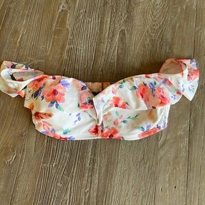Frill Bandeau Swim Top